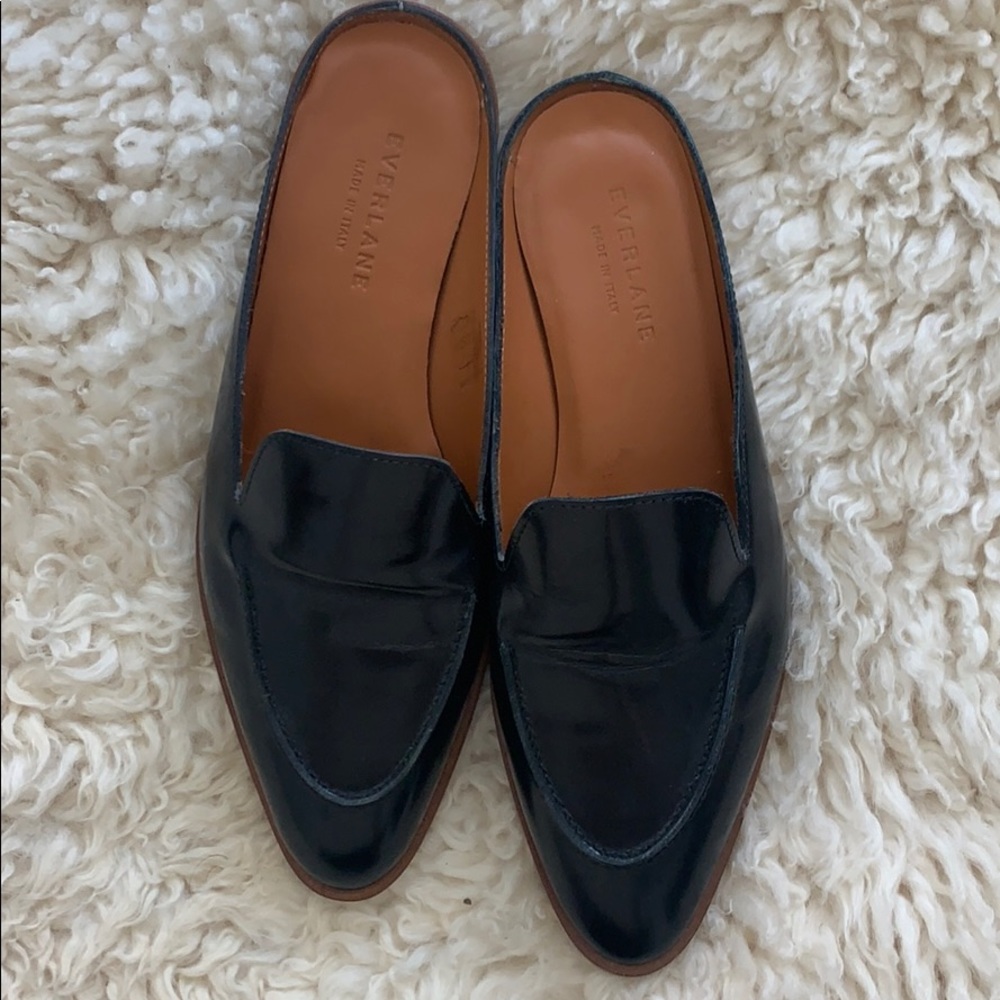 Everlane Black Modern Loafer Mules